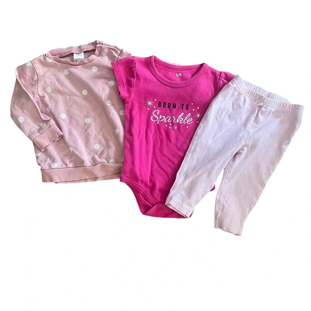Four-Piece Baby Girls Bundle 6 to 9 Months